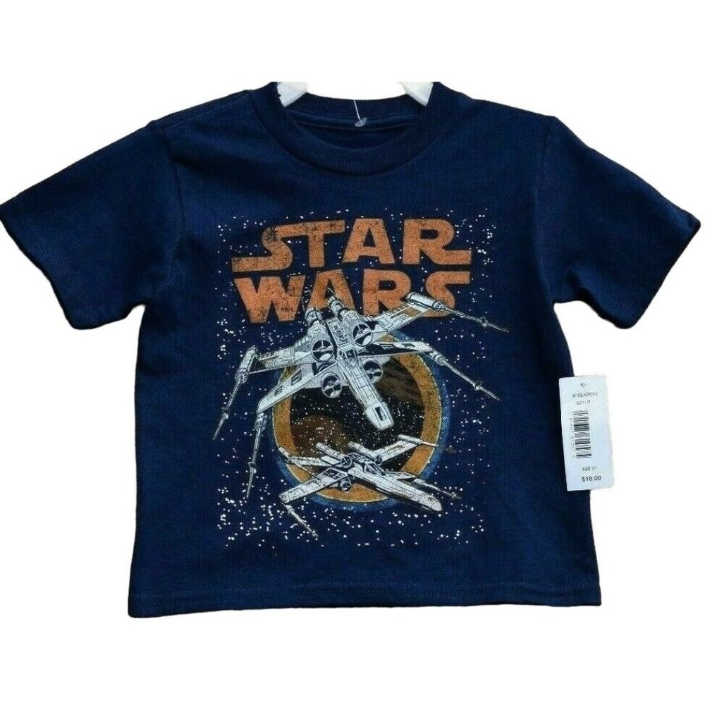 Mad Engine Star Wars Kids 2T X Wing Fighters Squadron Blue Graphic T-Shirt New